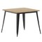 Merrick Lane Dryden Indoor/Outdoor Dining Table with Umbrella Hole, 36" Square All Weather Poly Resin Top and Steel Base